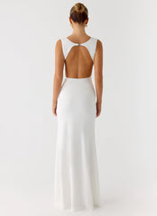 Cherry Sky Maxi Dress - White