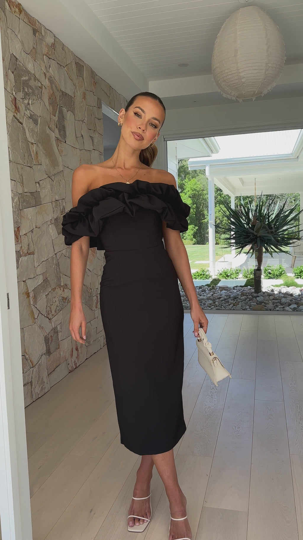 Bernadette Midi Dress - Black