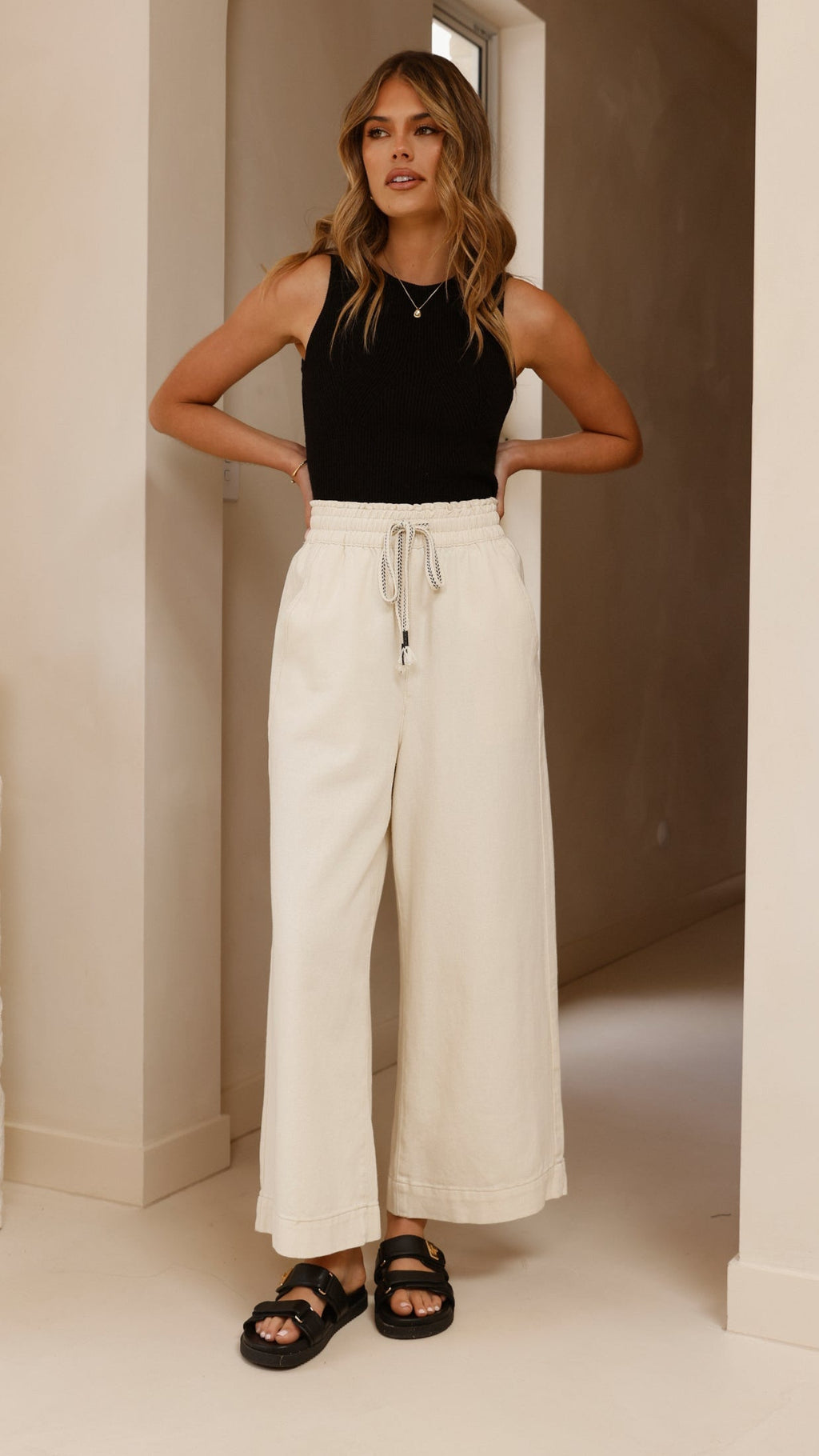 Josephine Pants - Off White Denim