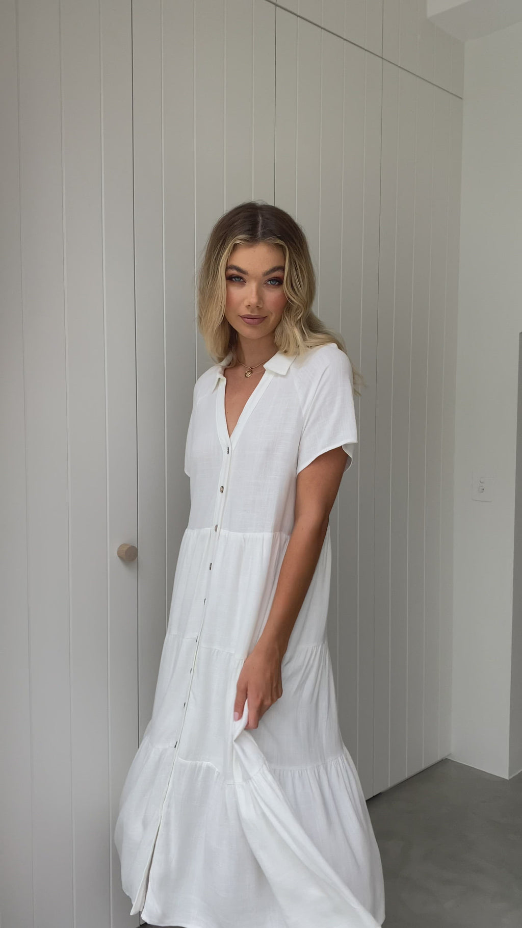 Kimberly Midi Dress - White
