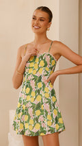 Cartia Mini Dress - Lemon Print