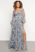 Katara Tulle Maxi Dress | Light Blue Floral