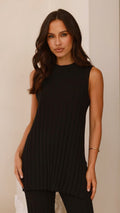 Megan Knit Top - Black