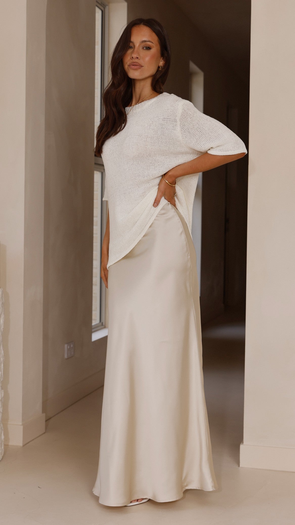 Amara Knit Top - White