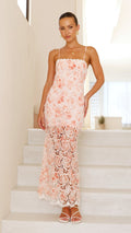 Kalista Maxi Dress - Orange Floral