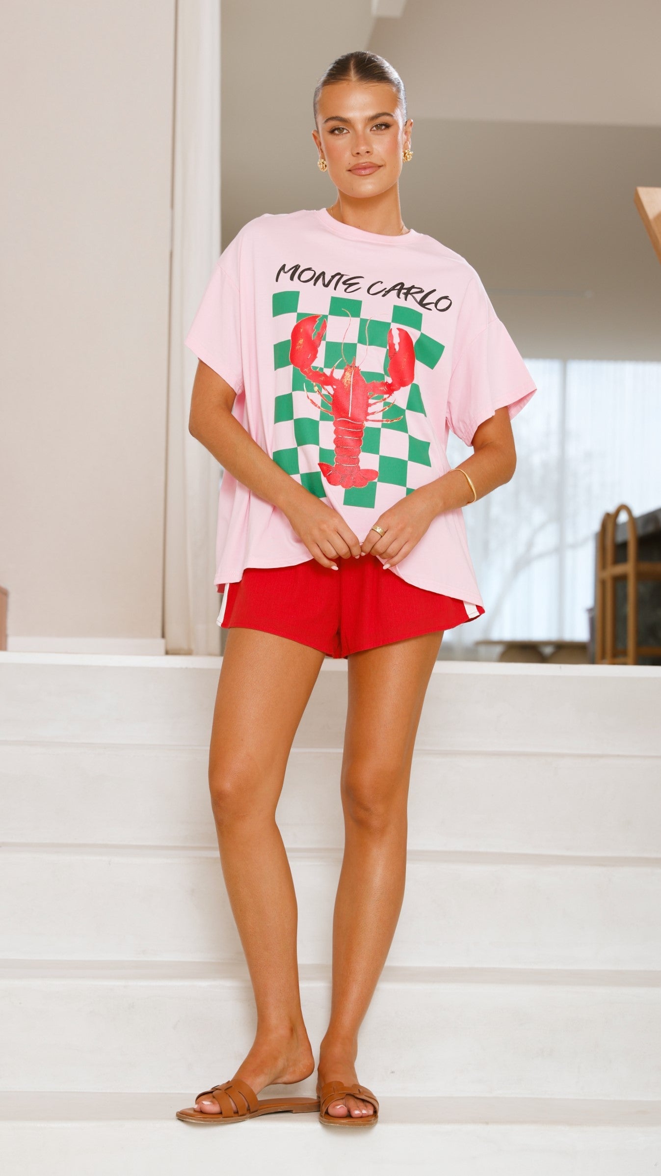 Monte Carlo Shirt and Shorts Set - Lobster