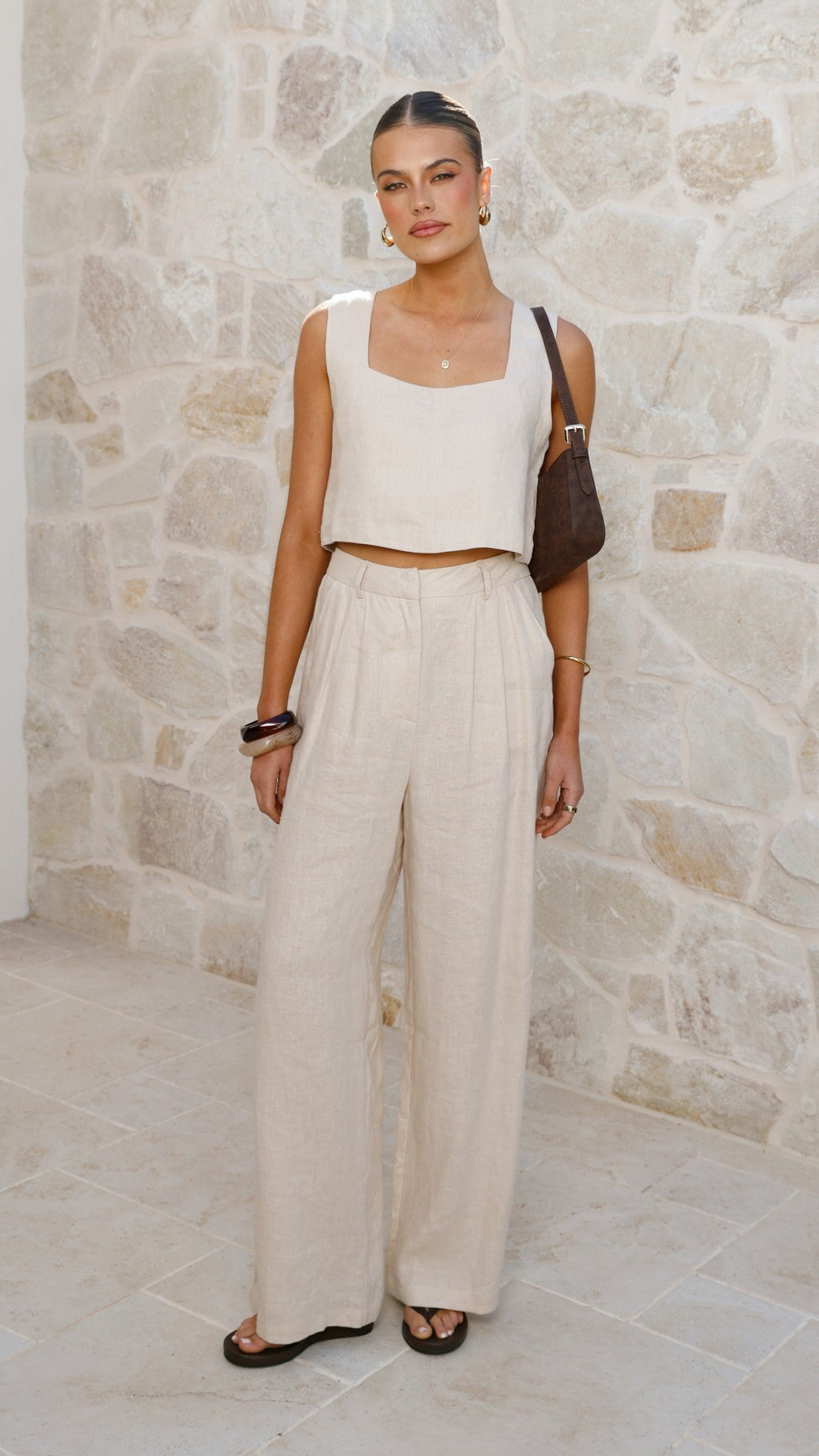 Tillie Crop Top - Oatmeal