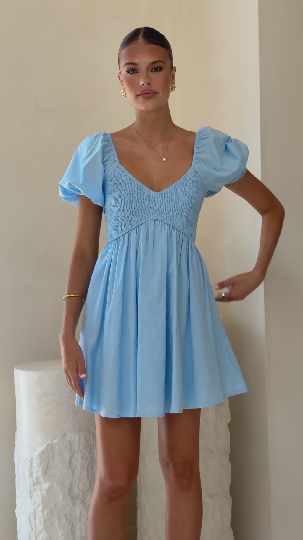 Sahirah Mini Dress - Blue