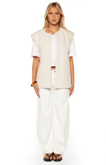 Summi Cream Teddy Fleece Vest