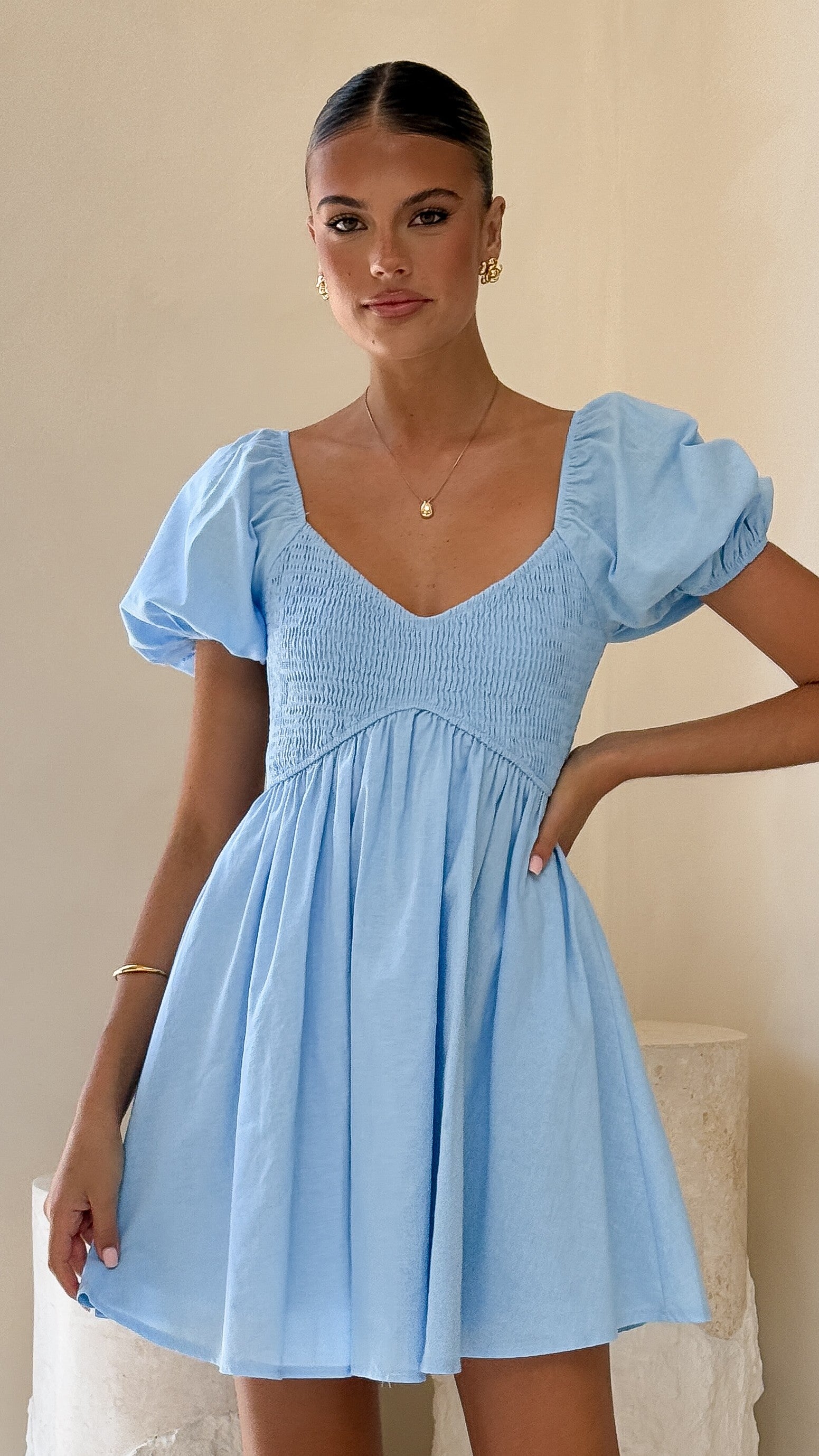 Sahirah Mini Dress - Blue