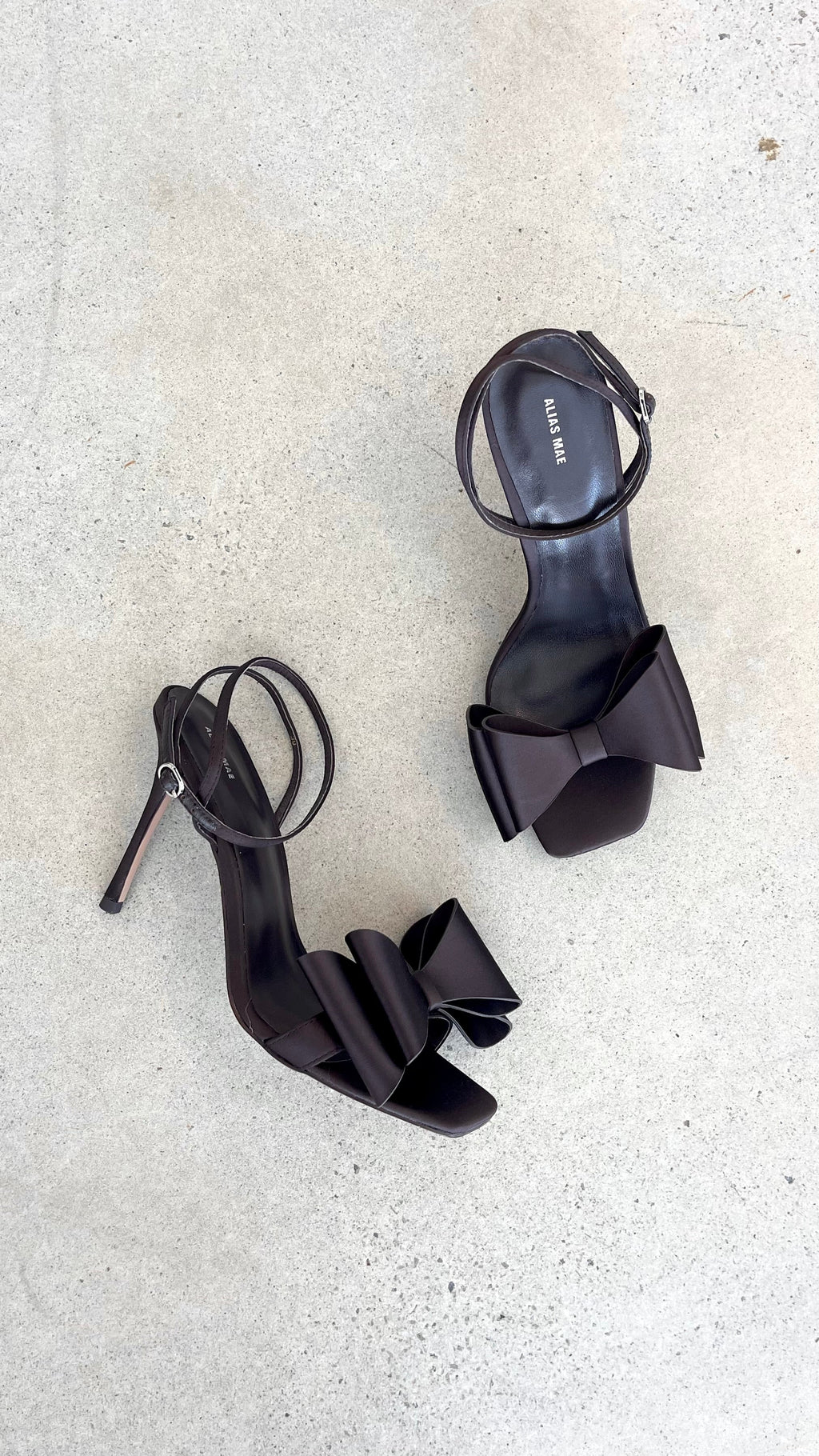 Gabby Heel - Choc Satin