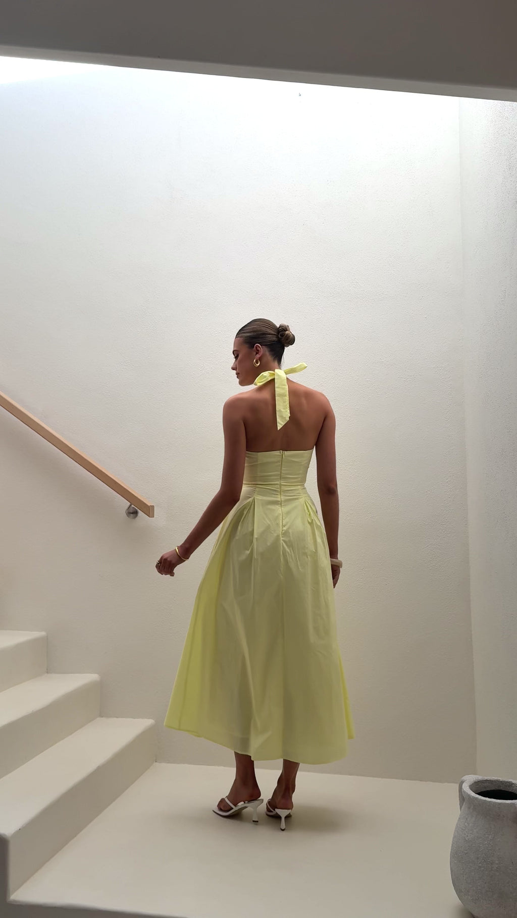 Wesley Halter Neck Maxi Dress - Yellow