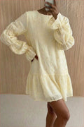 Sleeve Detail Deep Back Dress