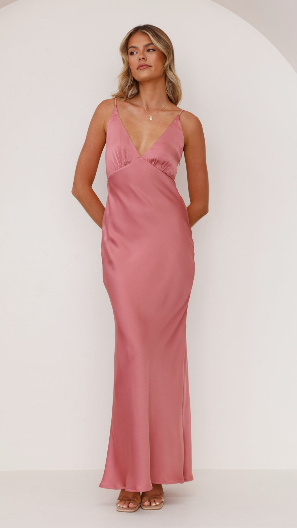 Ziah Maxi Dress - Baked Rose