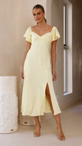 Louisa Midi Dress - Yellow