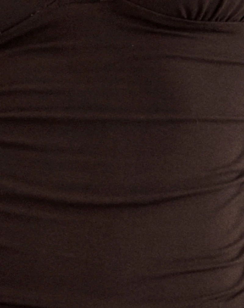 Laluma Midi Dress in Bitter Chocolate