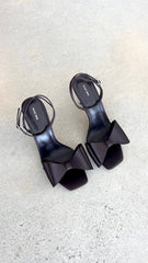 Gabby Heel - Choc Satin