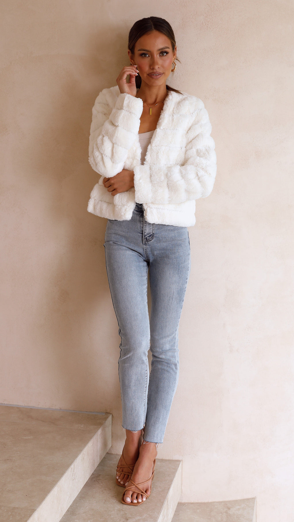 Tully Crop Jacket - White