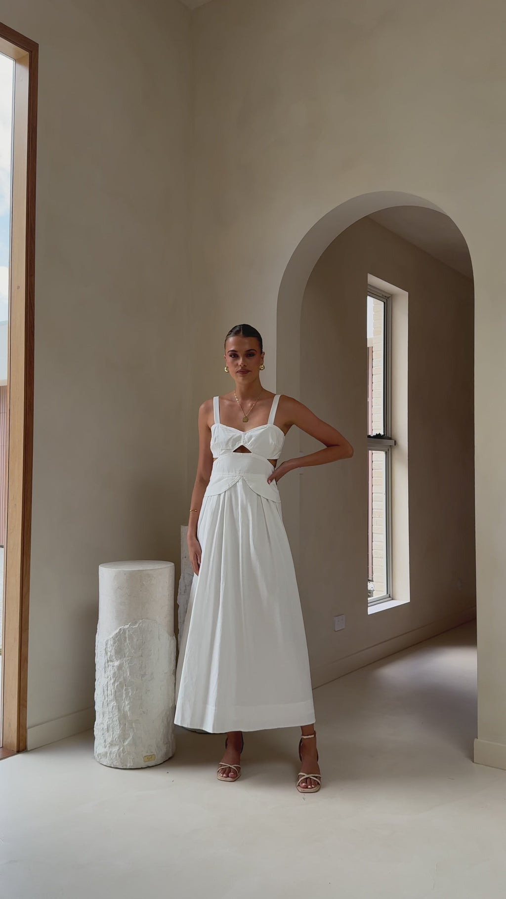 Harleigh Midi Dress - White