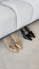 Faith Heel - Chai Crinkle Patent