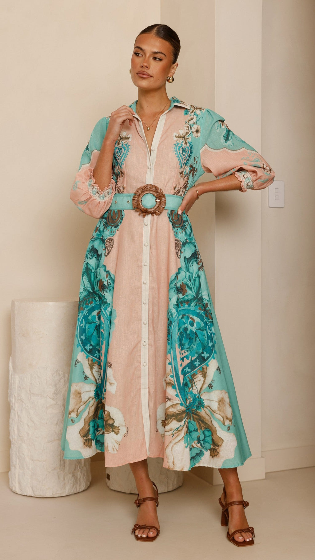 Macy Midi Dress - Willow Print