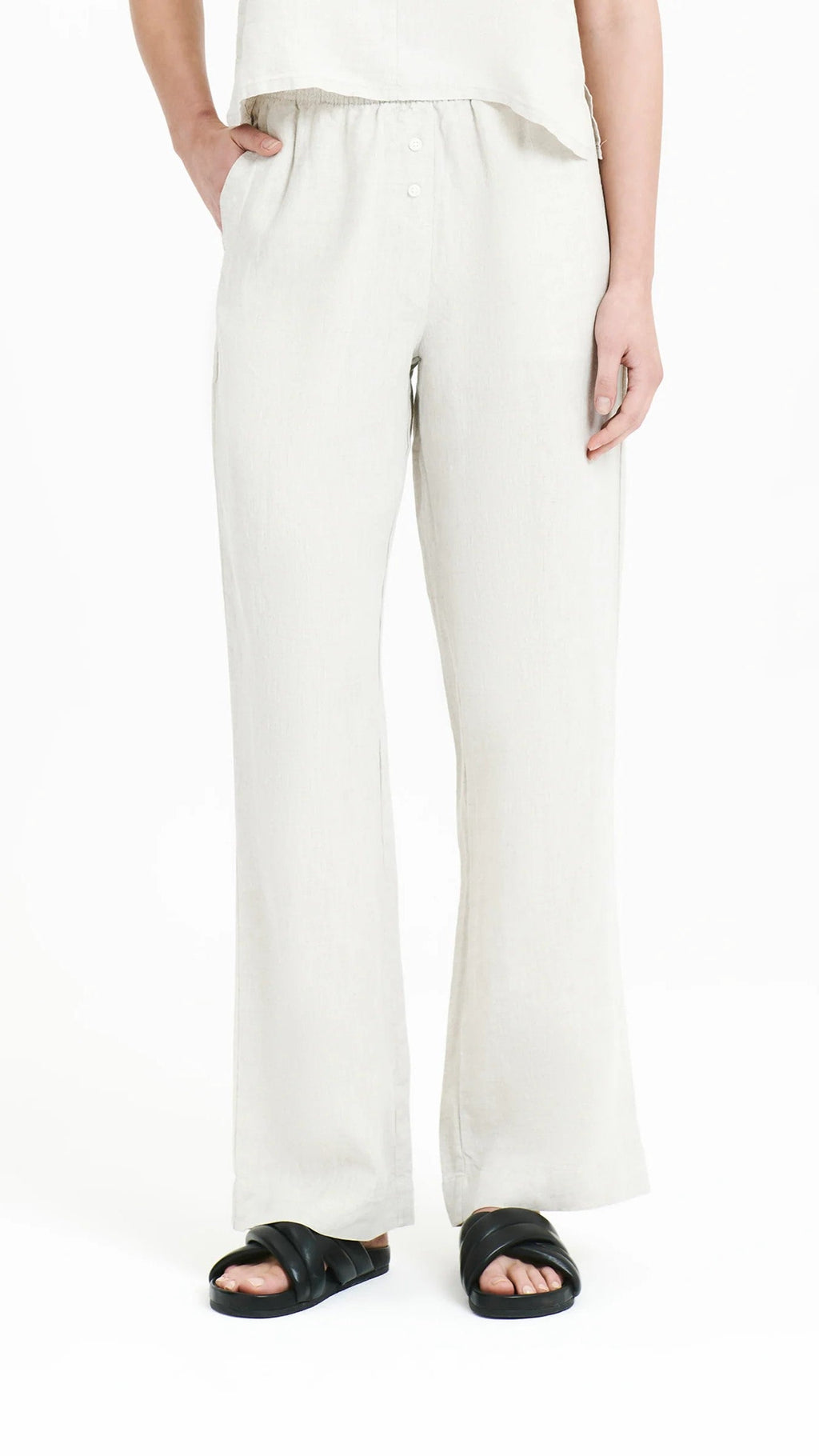 Linen Lounge Pant - Natural