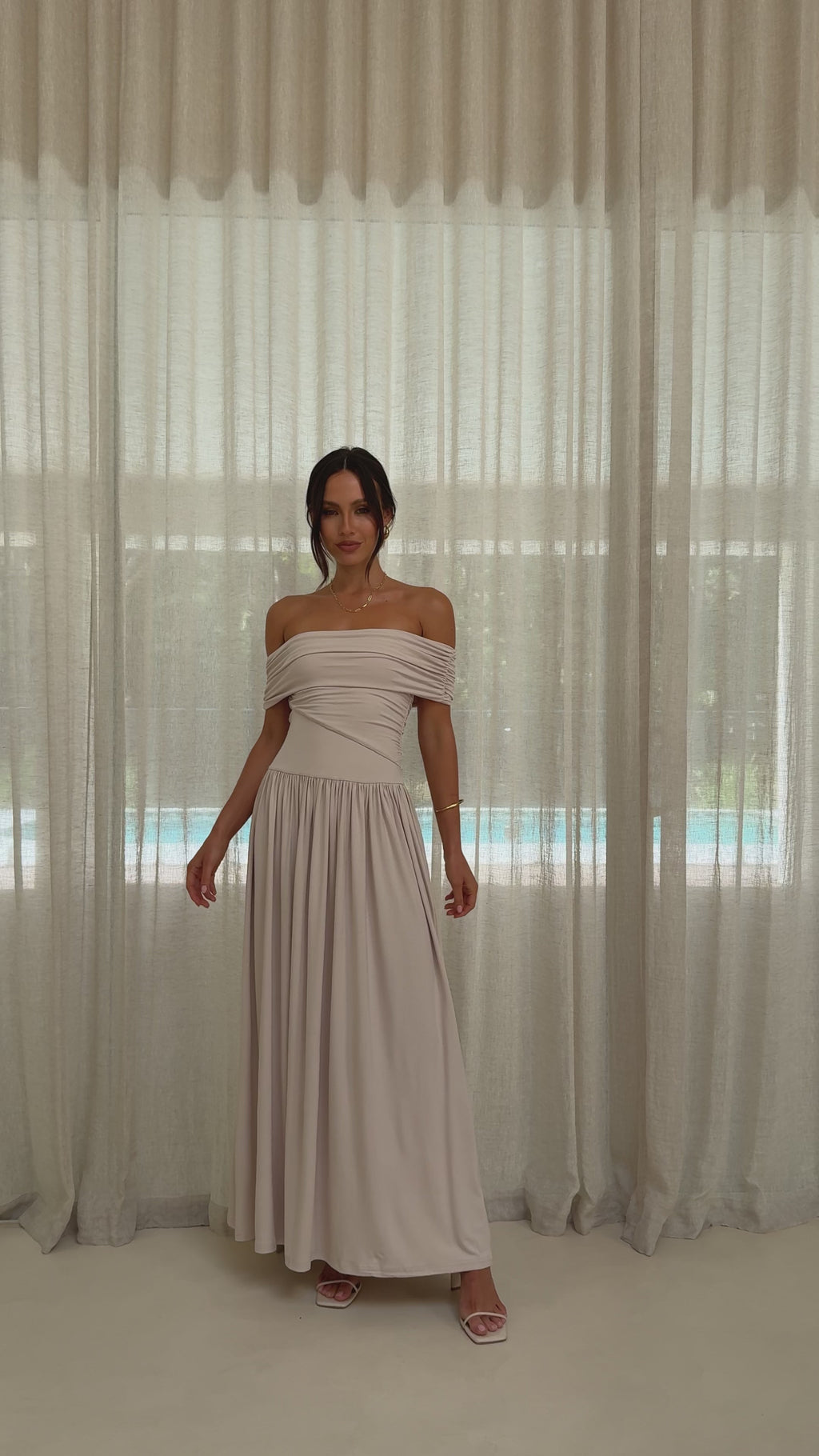 Manalla Maxi Dress - Stone