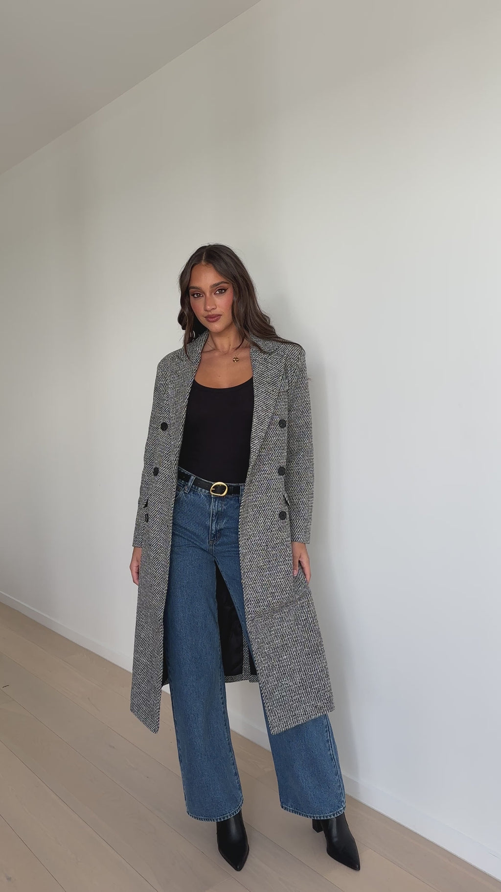 Jayla Longline Coat - Grey