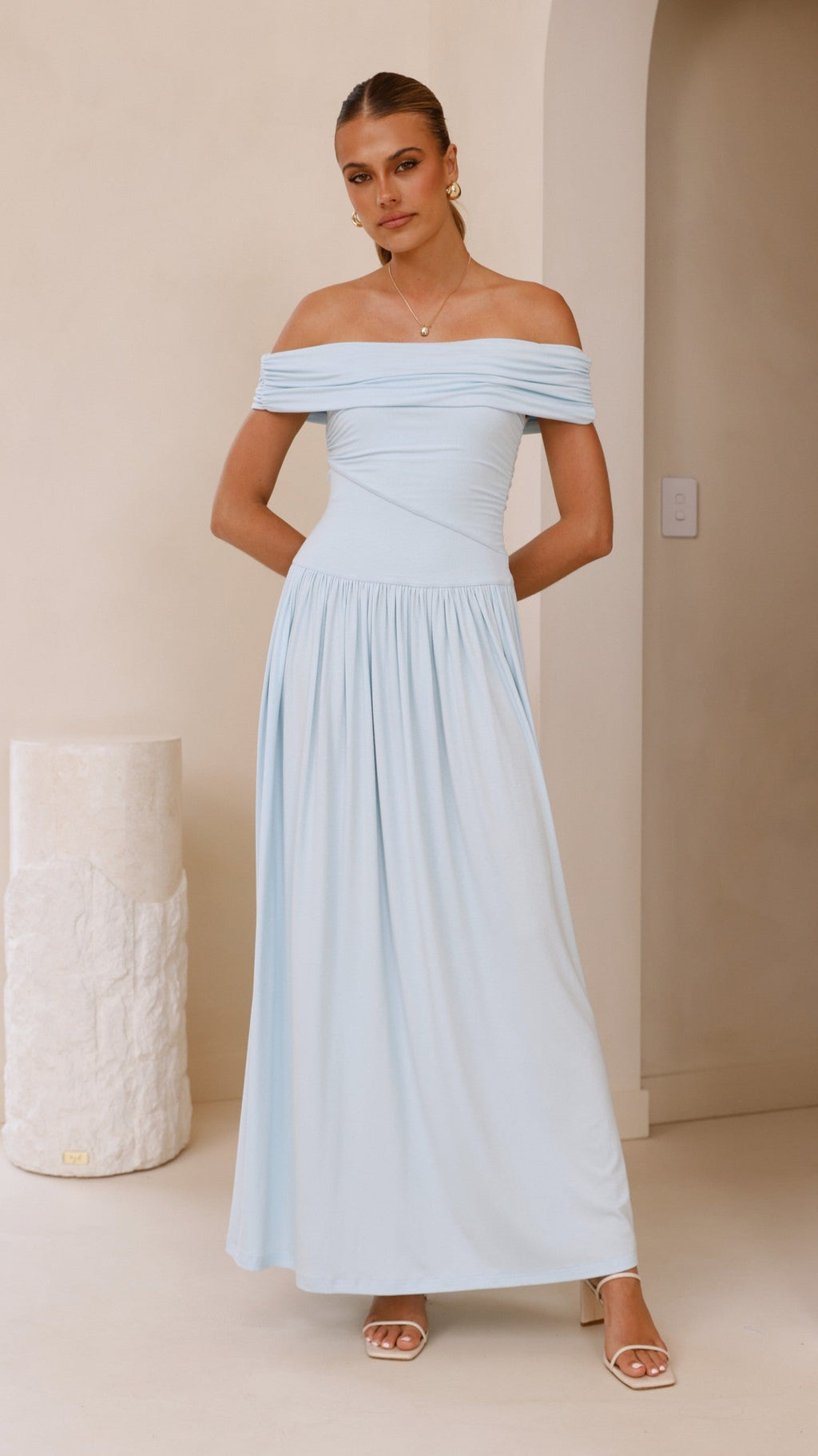 Manalla Maxi Dress - Sky Blue