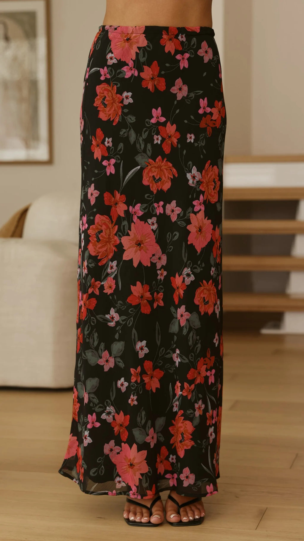 Flo Maxi Skirt - Dark Floral