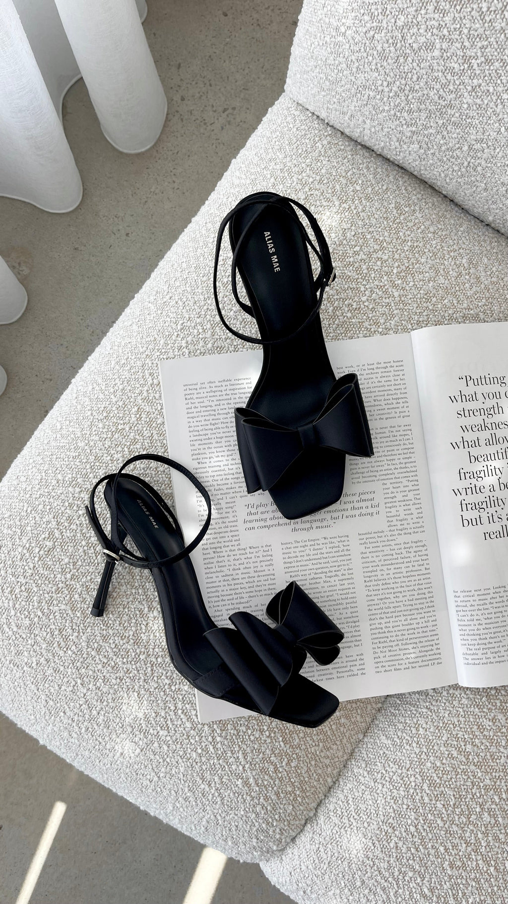 Gabby Heel - Black Satin