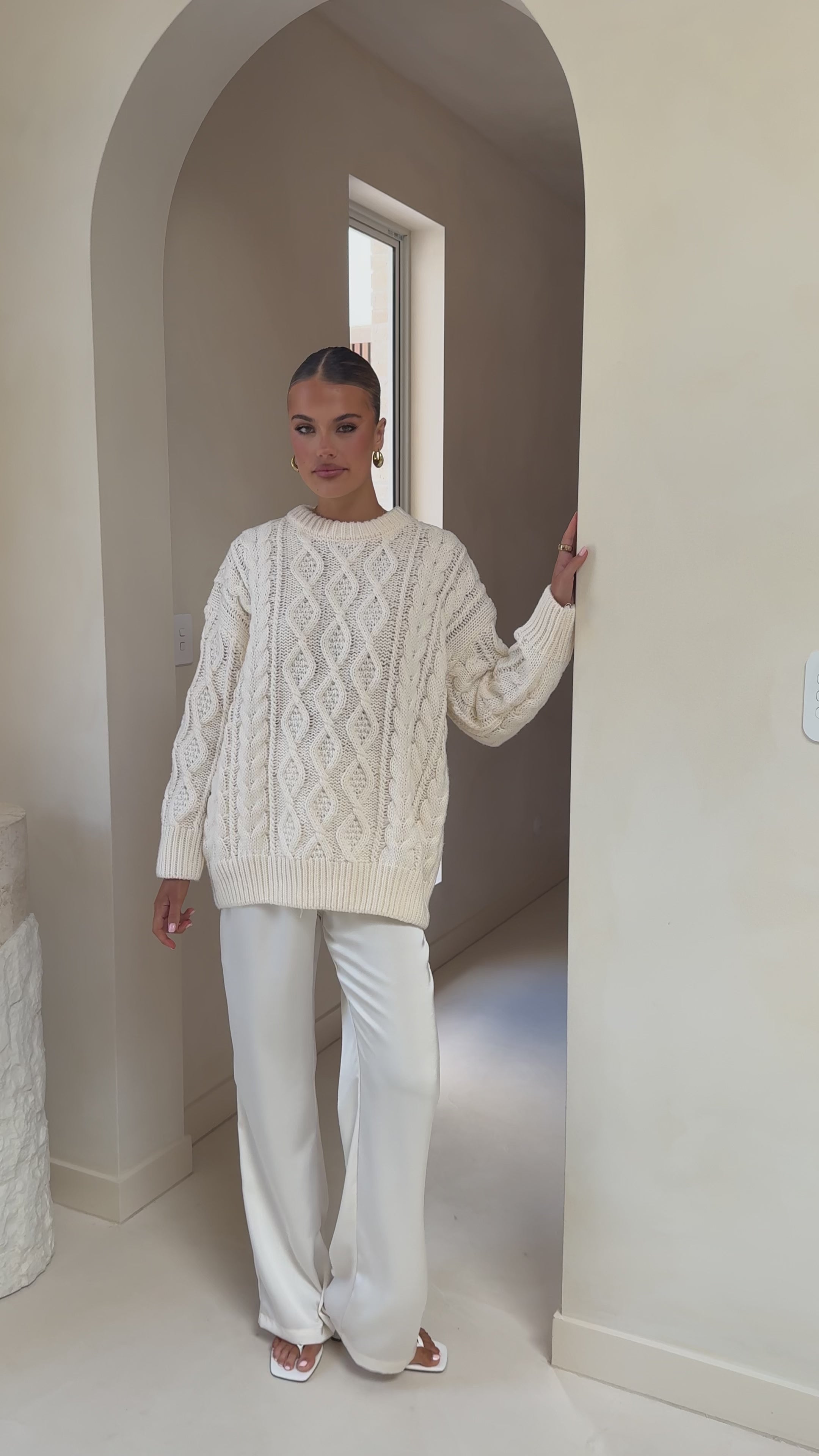 Valentina Knit Sweater - Cream