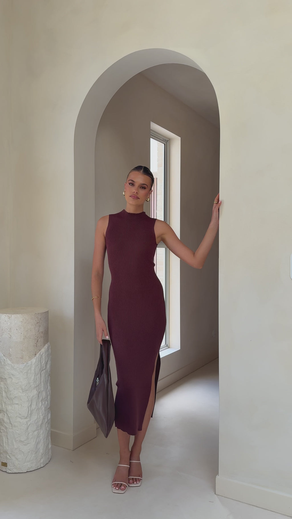 Mae Knit Dress - Chocolate