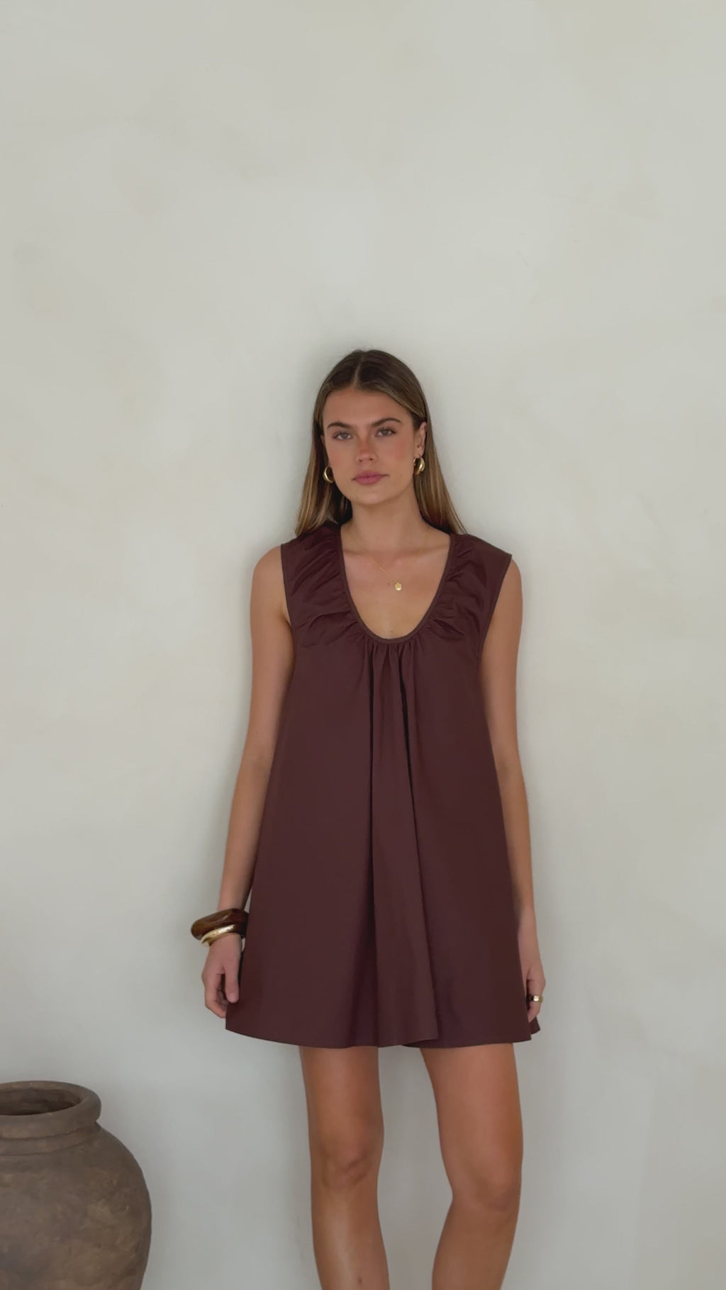 Vanessa Mini Dress - Chocolate