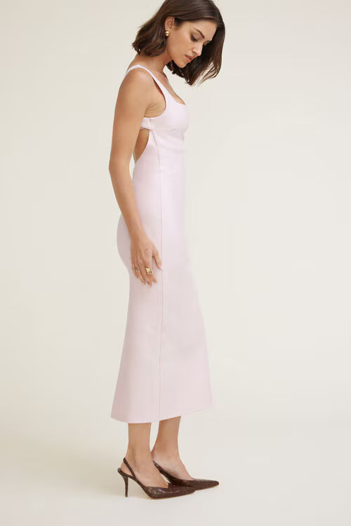 Open Back Ponte Maxi Dress