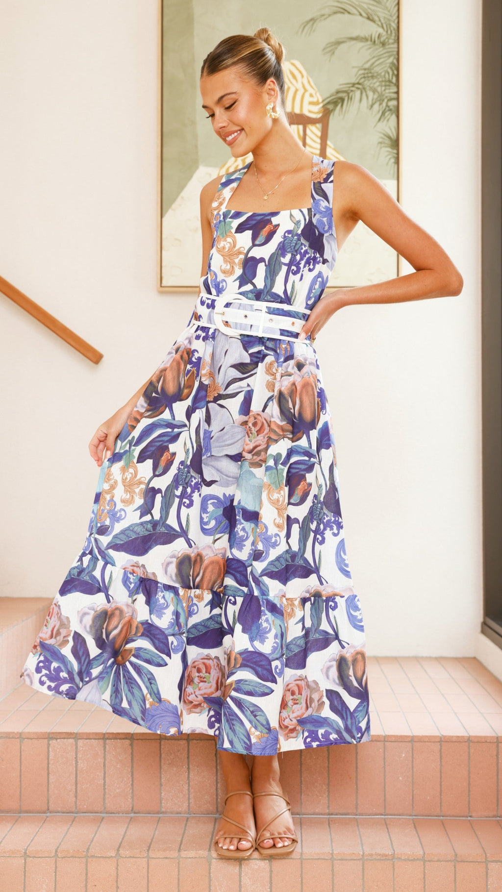 Reba Maxi Dress - Donatella Azure