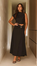 Delphine Maxi Skirt - Black