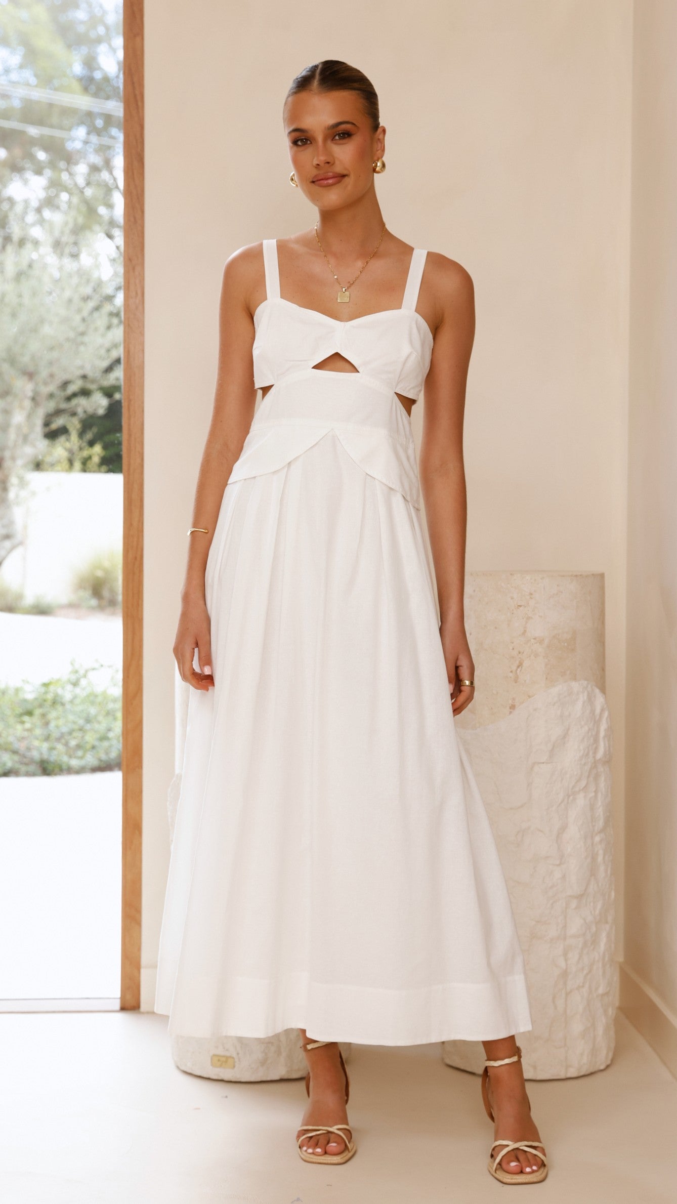 Harleigh Midi Dress - White