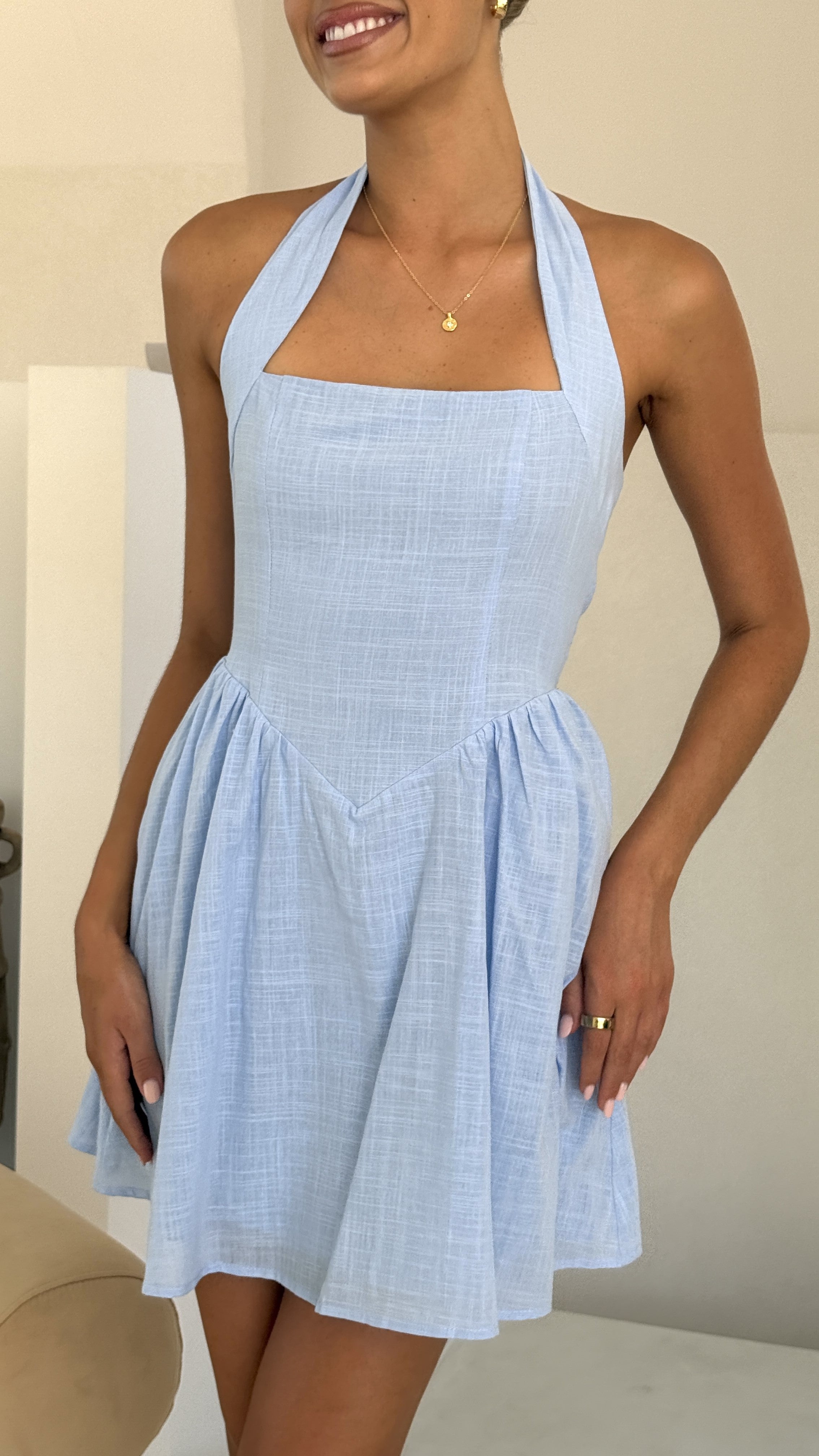 Peyton Mini Dress - Blue