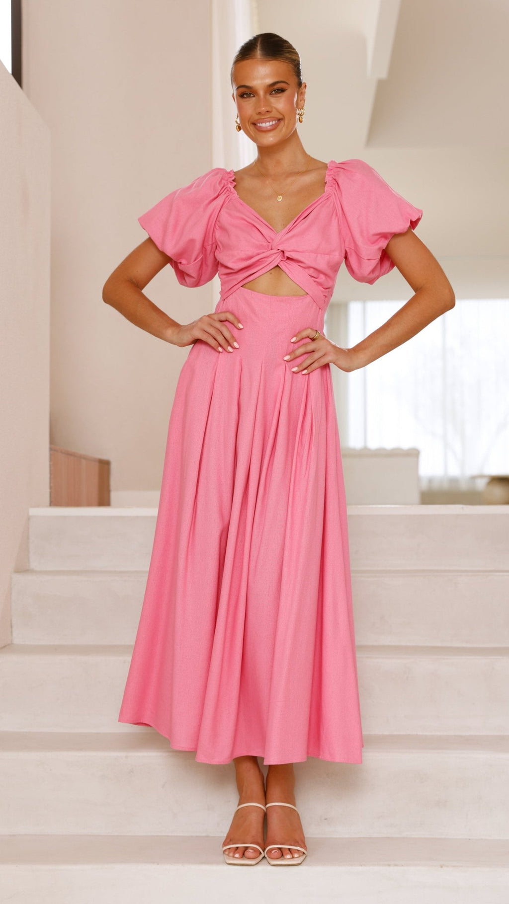 Christina Maxi Dress - Hot Pink