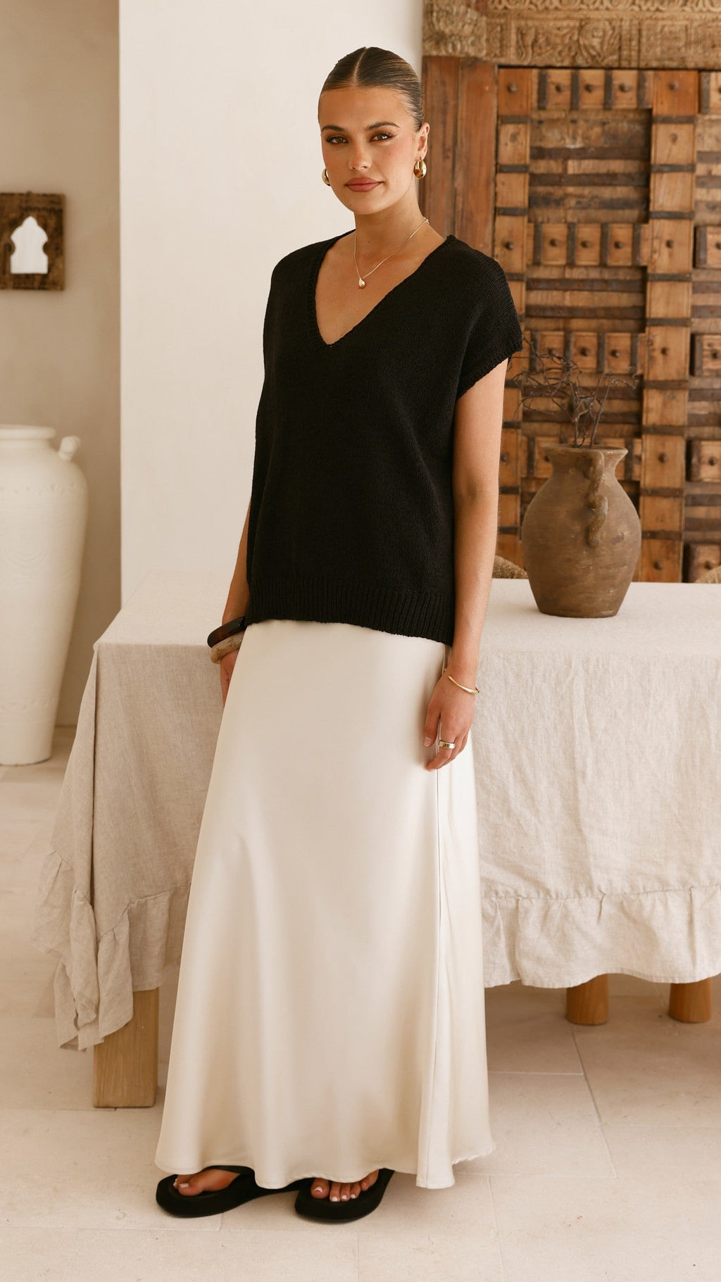 Stelaria Knit Top - Black