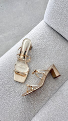 Ilkie Heel - Gold Metallic