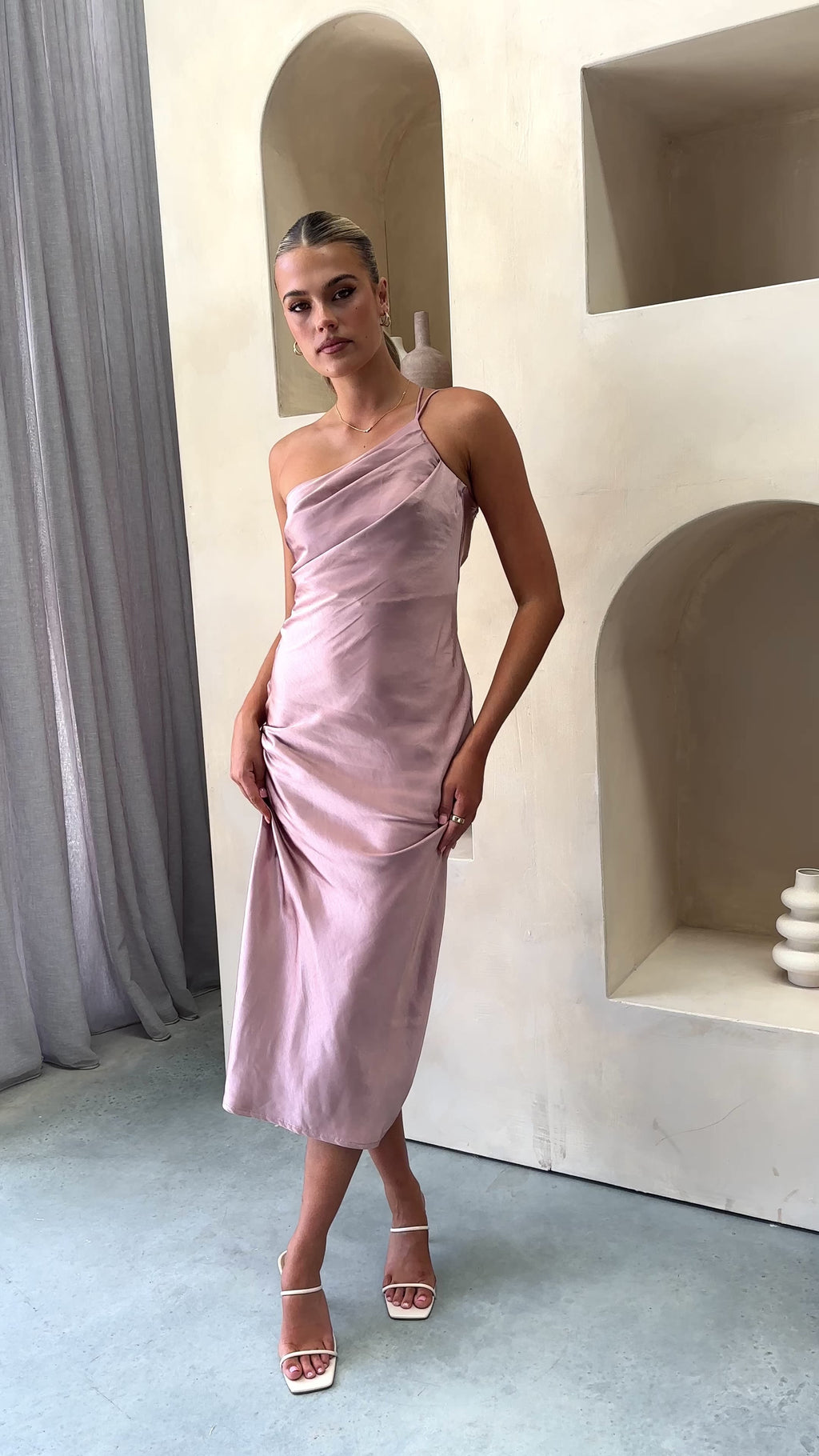 Josephina Midi Dress - Dusty Pink