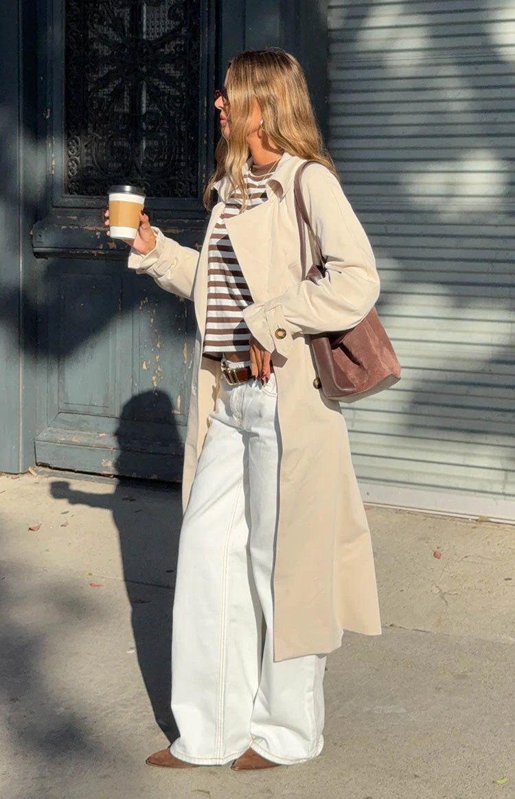 Orla Cream Belted Trench Coat