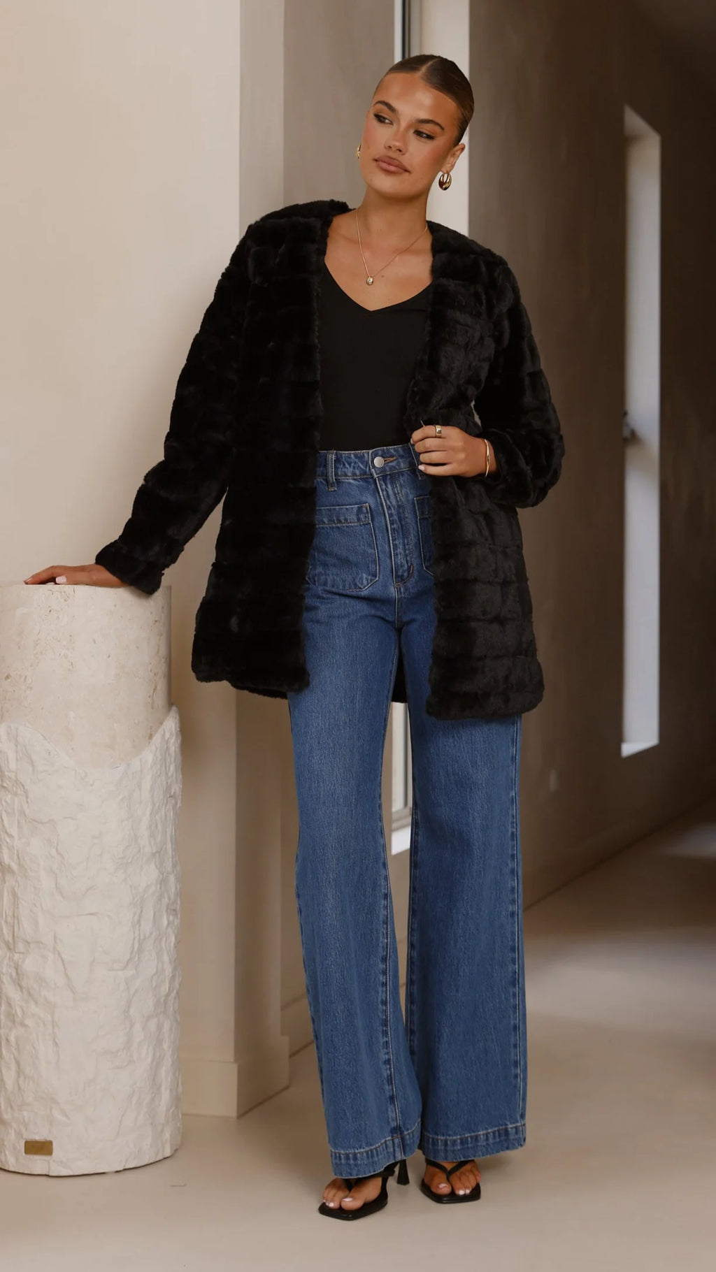 Tully Longline Jacket - Black