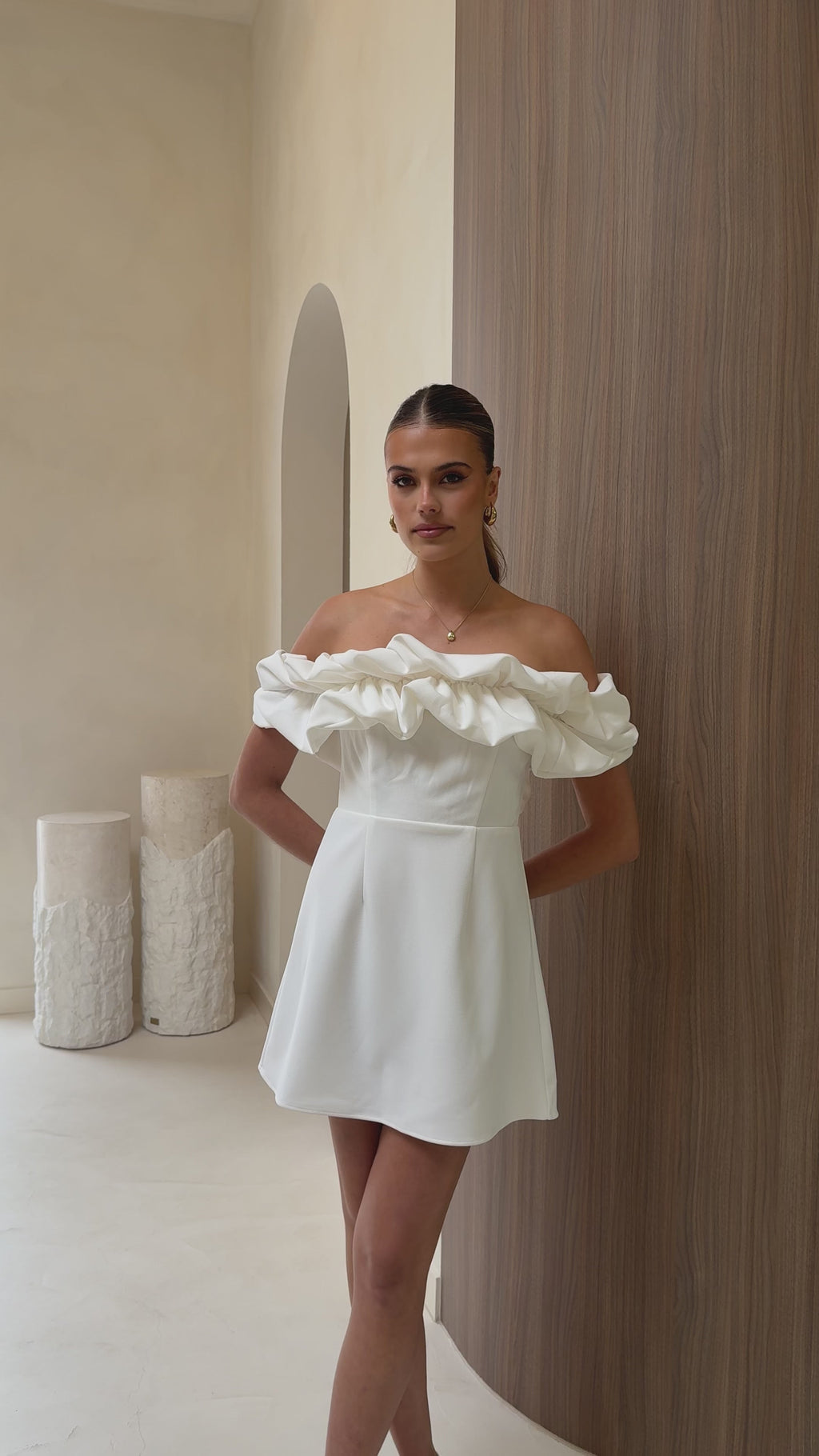 Bernadette Mini Dress - White