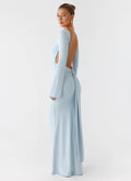 Midnight Song Long Sleeve Maxi Dress - Misty Blue
